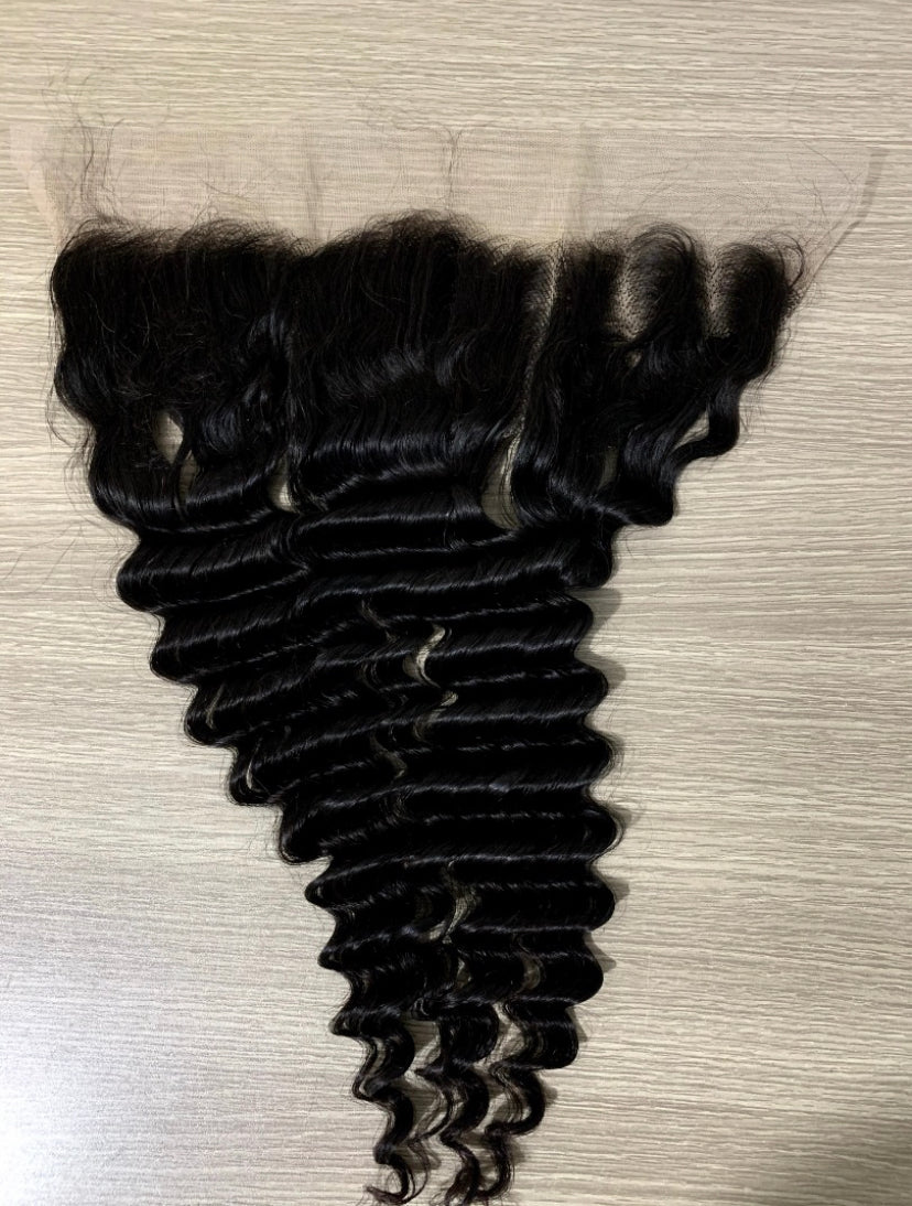 Transparent Curly Frontal